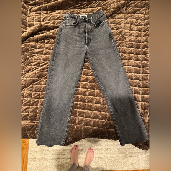 AGOLDE High Rise Stovepipe Jeans in Metal Size 27 - Picture 6 of 11